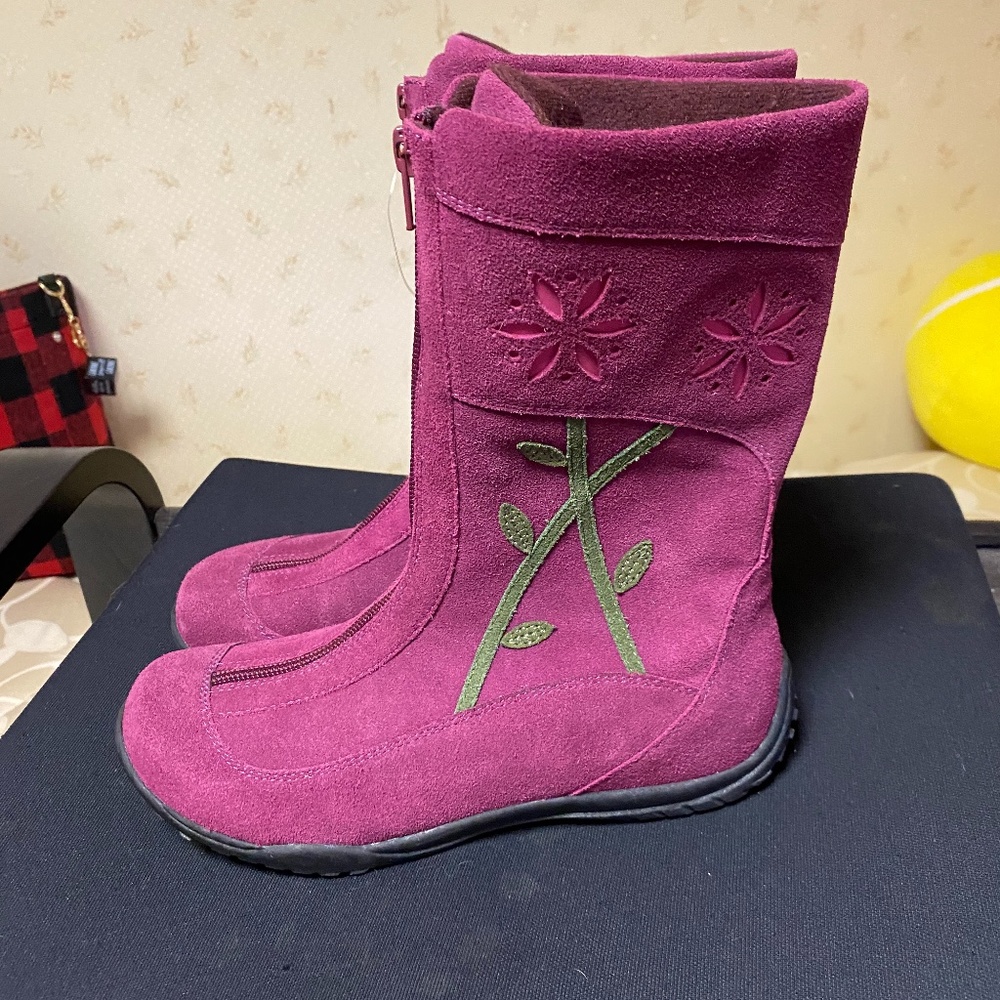 Pink Suede Boots by Lands' End